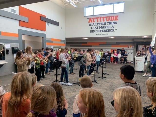 Sixth Grade band students played Christmas carols for some classes at Lennox Elementary. Thank you for the wonderful music!