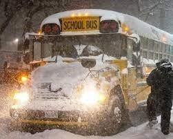 School Bus in Snow